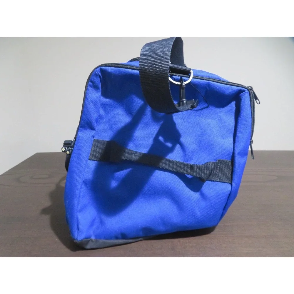 Vintage Polo Sport Ralph Lauren Duffle Bag Gym Blue Logo Shoulder Strap Medium